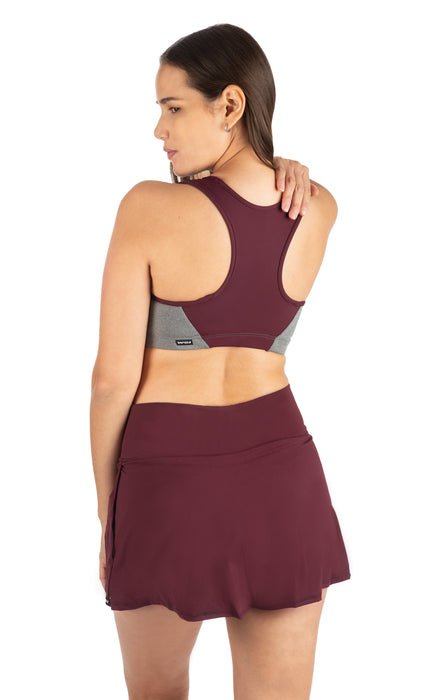 Activloops Heather Burgundy 2-in-1 Sports Bra