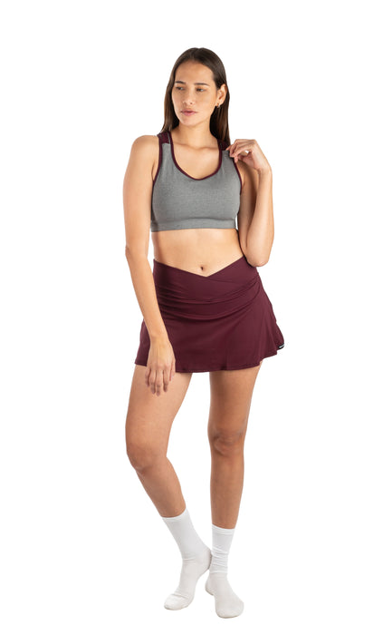 Activloops Heather Burgundy 2-in-1 Sports Bra