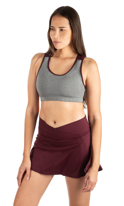 Activloops Heather Burgundy 2-in-1 Sports Bra