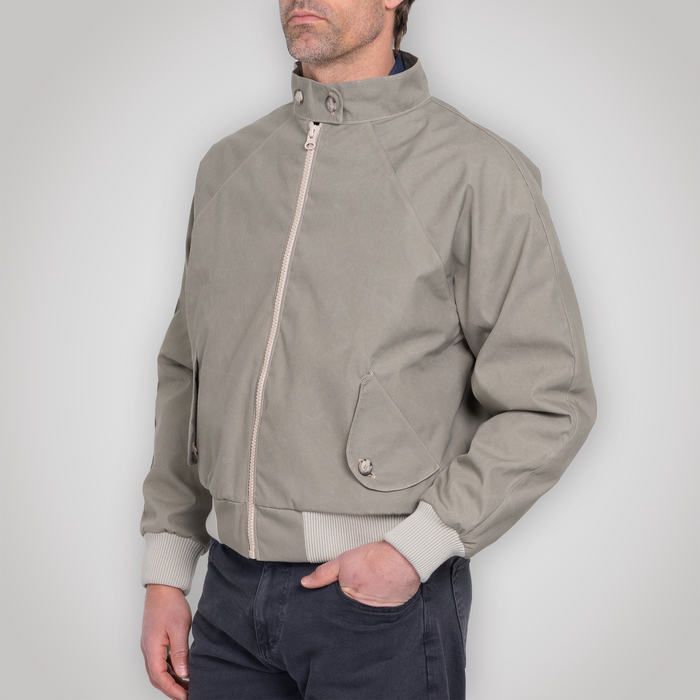 Harrington Jacket - Pewter Cream