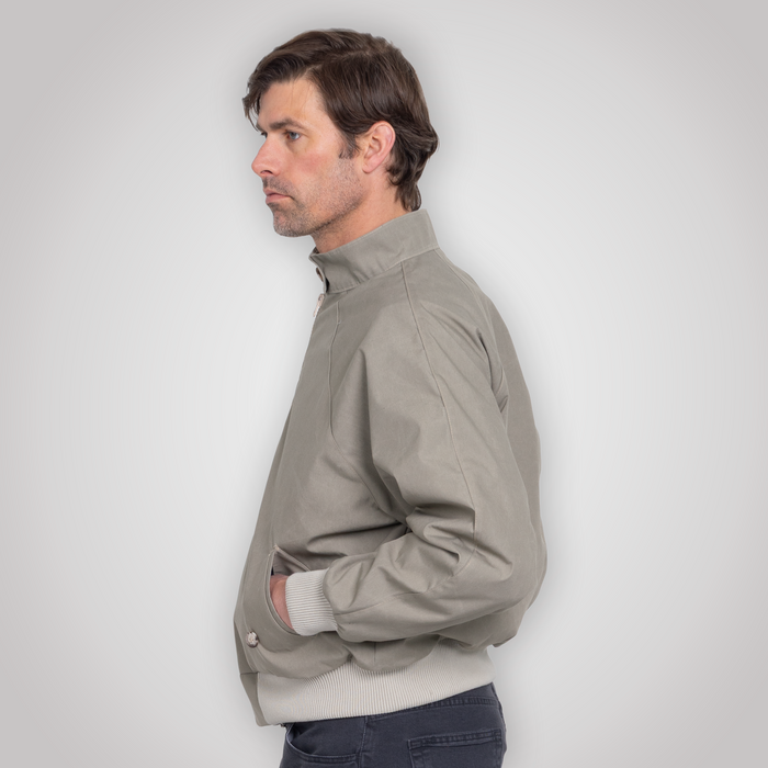 Harrington Jacket - Pewter Cream