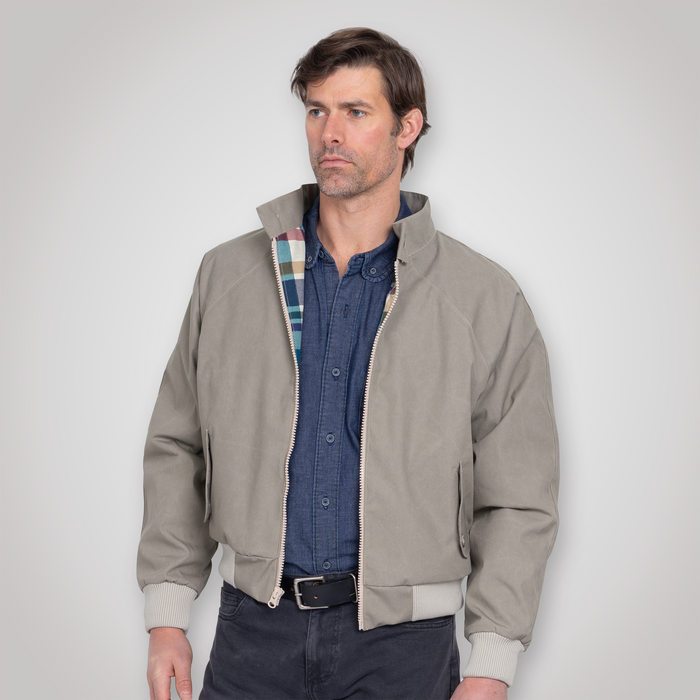 Harrington Jacket - Pewter Cream