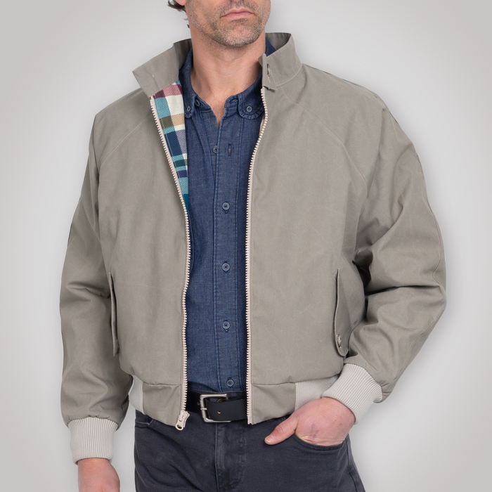 Harrington Jacket - Pewter Cream