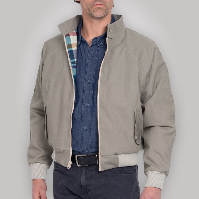 Harrington Jacket - Pewter Cream