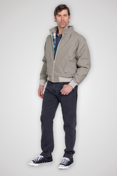 Harrington Jacket - Pewter Cream