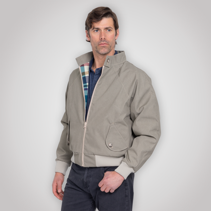 Harrington Jacket - Pewter Cream