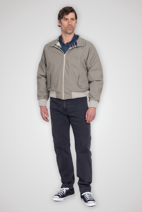 Harrington Jacket - Pewter Cream