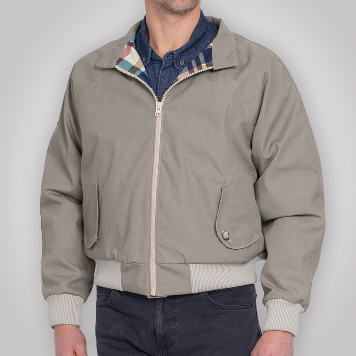 Harrington Jacket - Pewter Cream