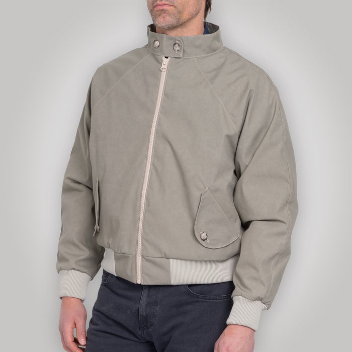 Harrington Jacket - Pewter Cream