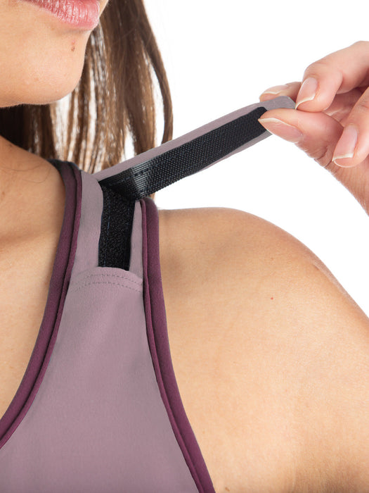 Activloops Heather Burgundy 2-in-1 Sports Bra