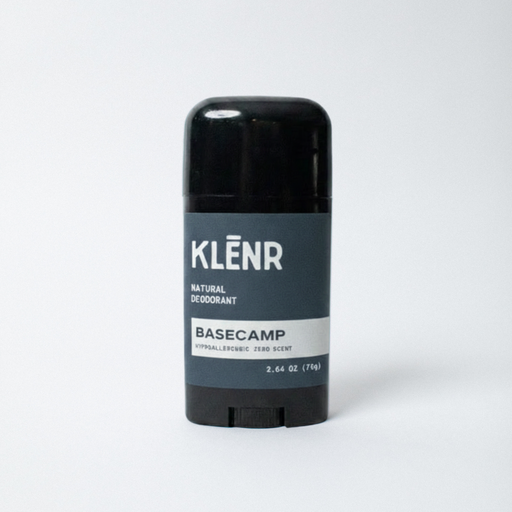 Klenr natural deodorant stick on a white background