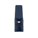 Navy blue leather case with a brand logo on a white background