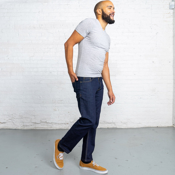 Tailored Fit Dark Wash 6 Pocket