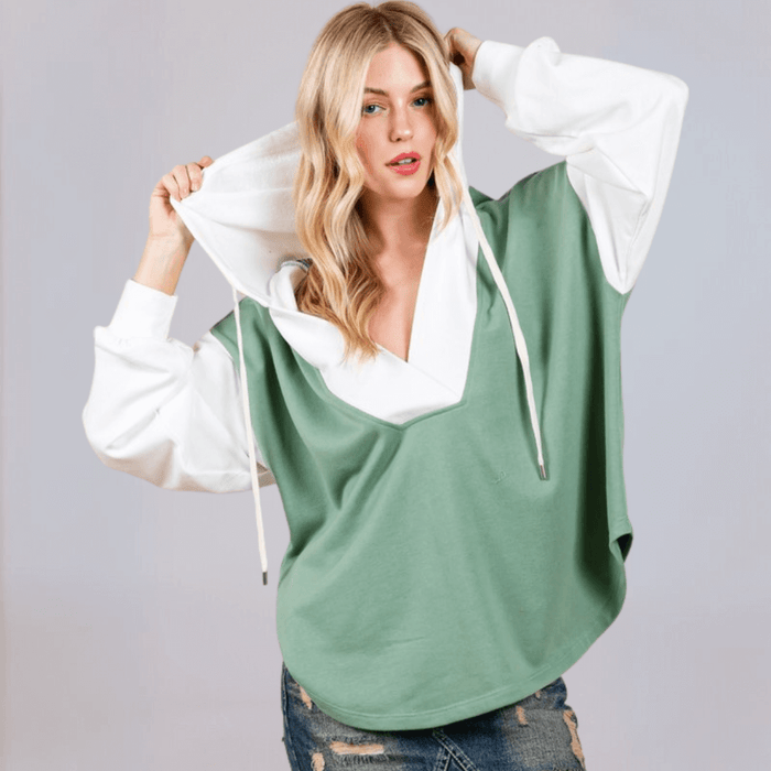 Color Block Hoodie Made in USA