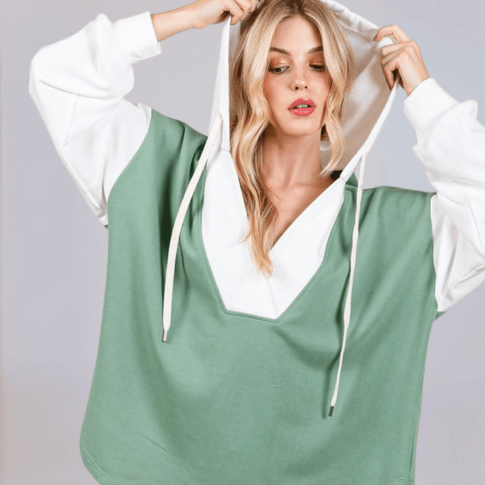 Color Block Hoodie Made in USA