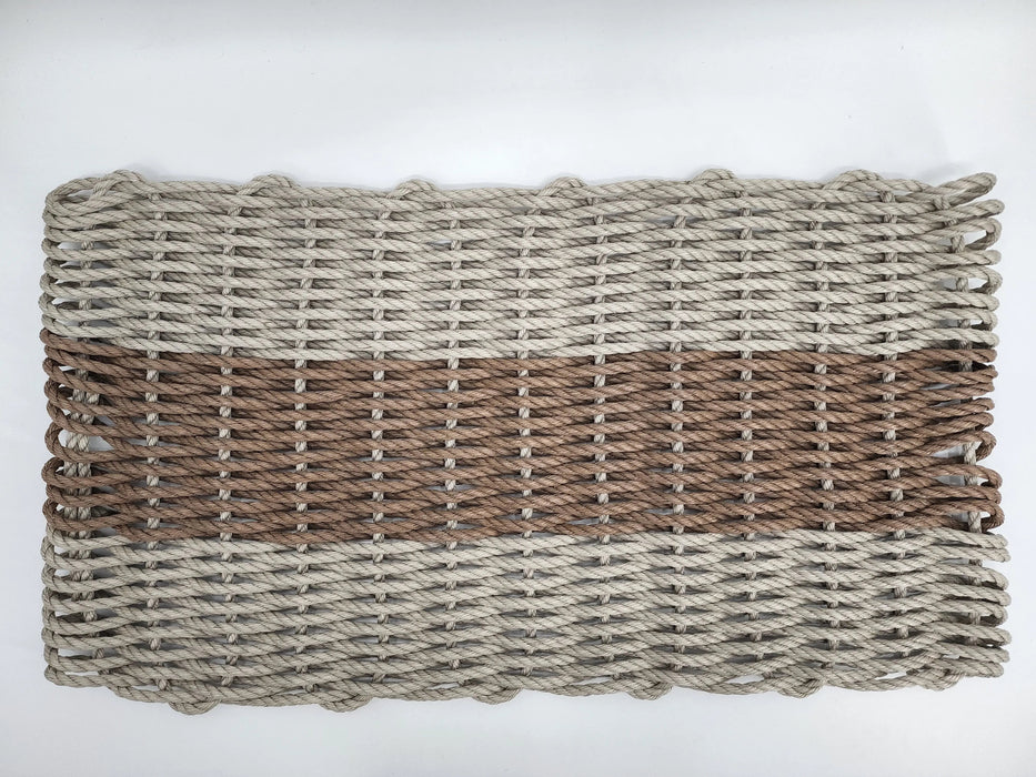 Lobster Rope Mat Tan and Brown, Natural Color