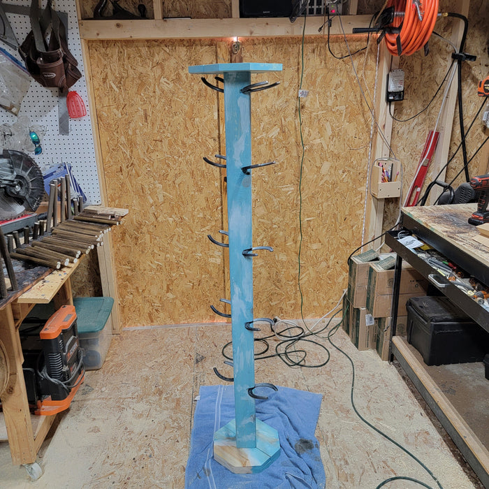 Handcrafted 8-Cowboy Hat Vertical Rack Organizer