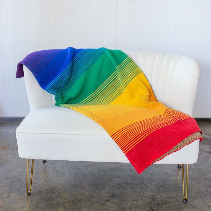 Rainbow Ombré Throw