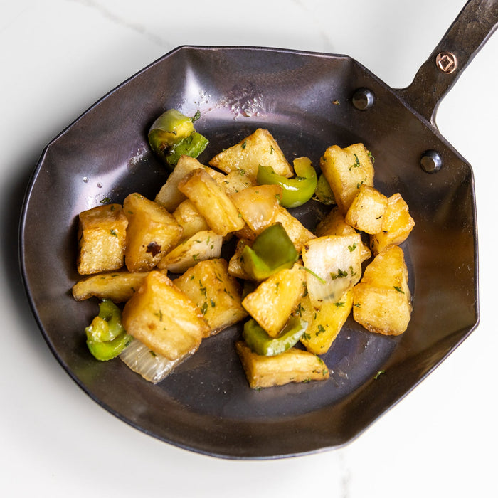 Hand Forged Hybrid Carbon Steel Skillets Set