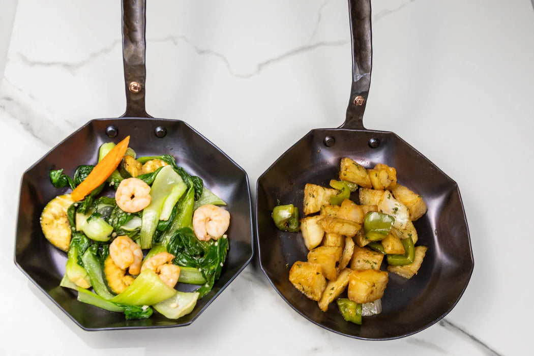 8" Hand Forged Hybrid Carbon Steel Skillet