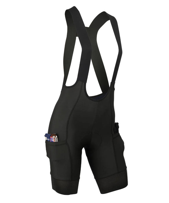 W. BLACK LABEL CARGO DROP TAIL BIB - BLACK