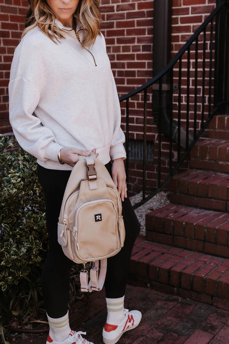 Lorene Sling Backpack | Reveille Khaki Nylon