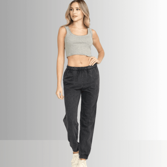 All Day French Terry Pocket Joggers in Black