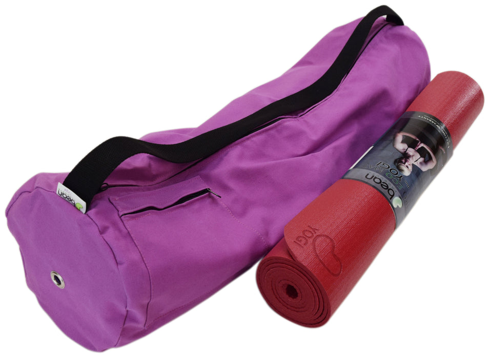 Durable Cotton Yoga Mat Bag - Extra Large & Large Sizes, Made in USA