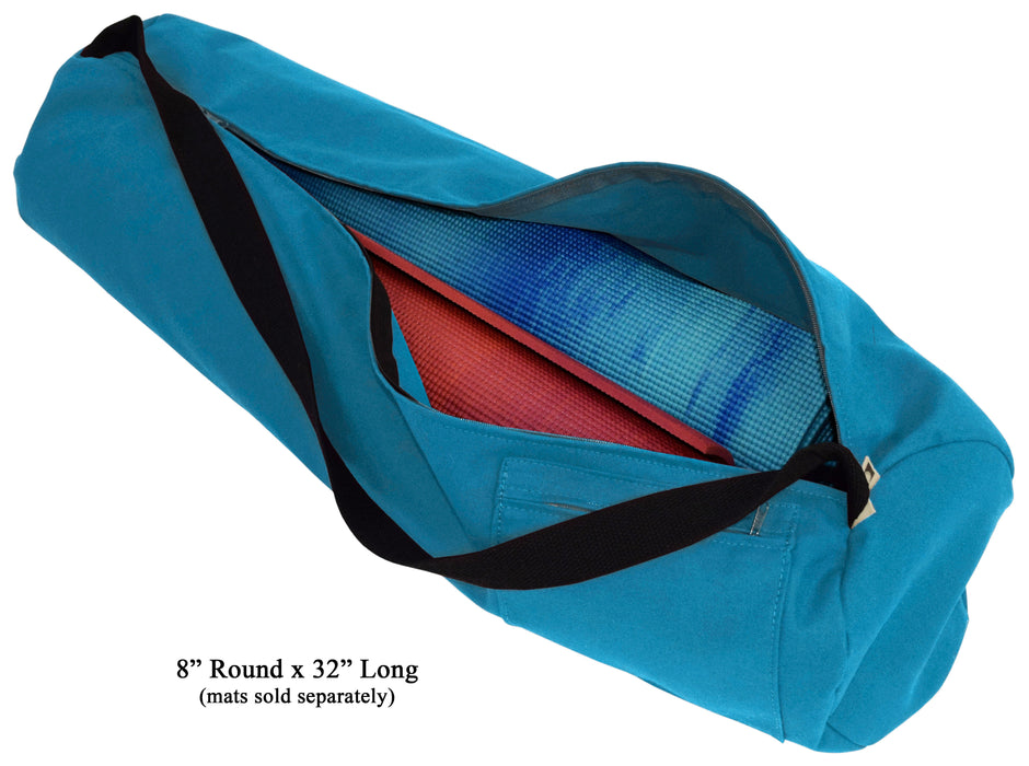 Durable Cotton Yoga Mat Bag - Extra Large & Large Sizes, Made in USA