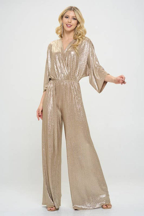 Made in USA Kimono Sleeve Wide Leg Jumpsuit