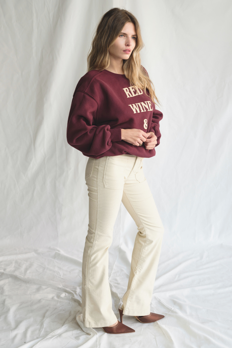 Red Wine & Blue Crewneck Pullover