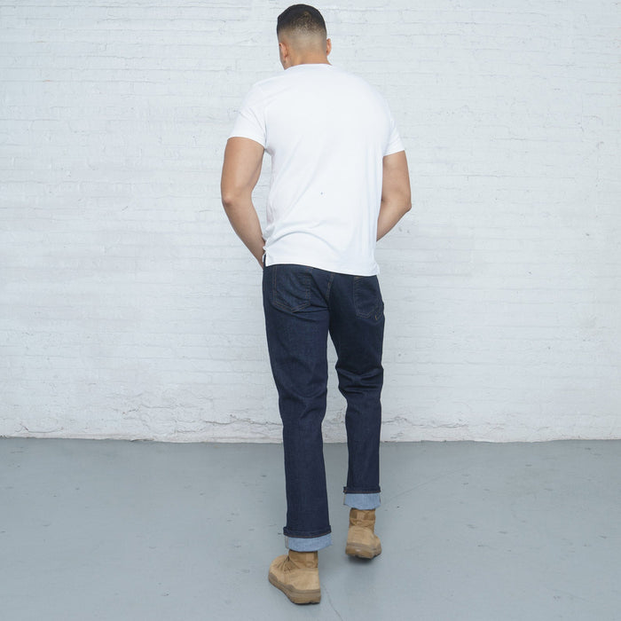 Relaxed Fit Dark Wash 6 Pocket