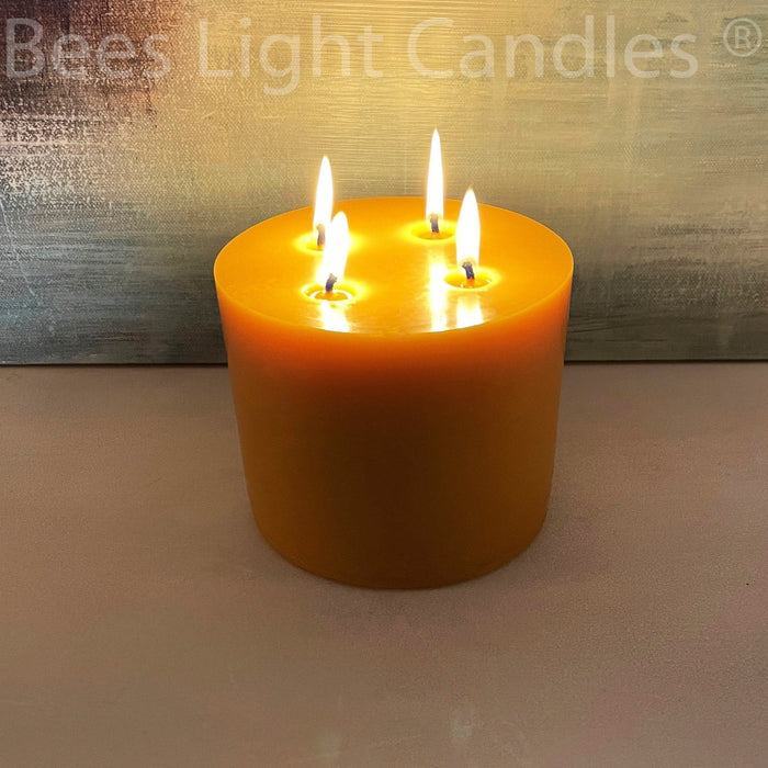 6x5" Beeswax Pillar Candle