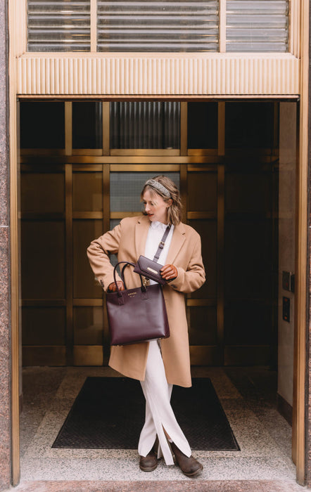 Eleanor | Plum Leather