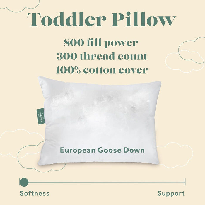 Toddler Pillow - Super Soft European Goose Down