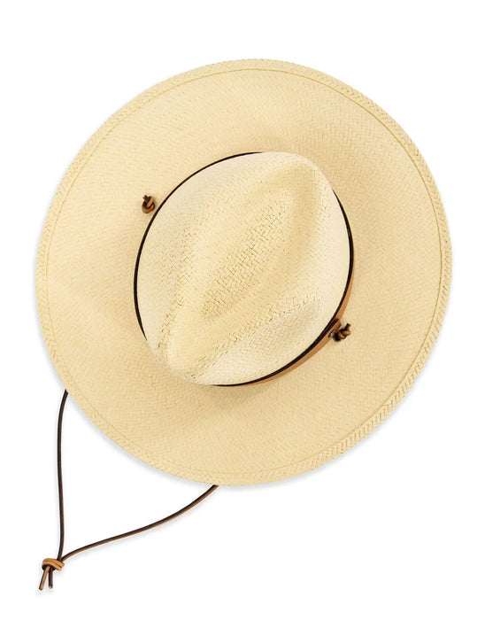 Brimmed Burlap Straw Field Hat