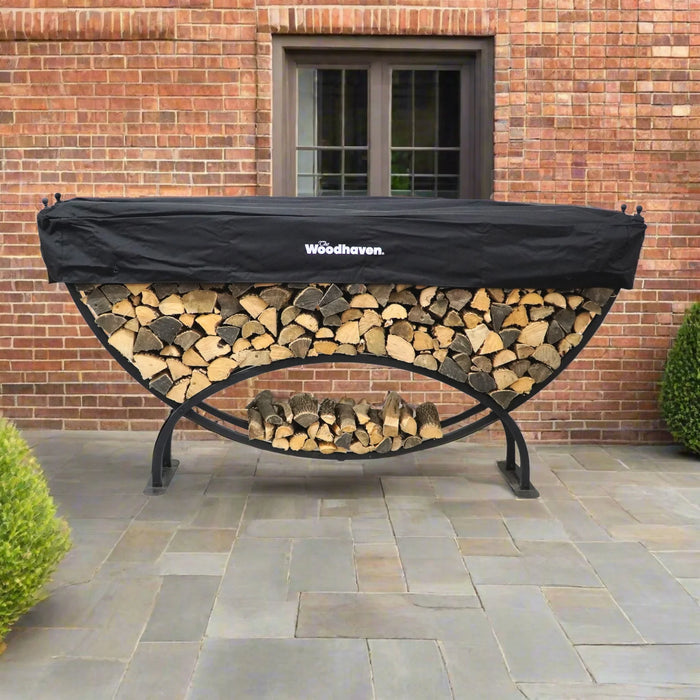 The Woodhaven 8' Large Crescent Firewood Rack