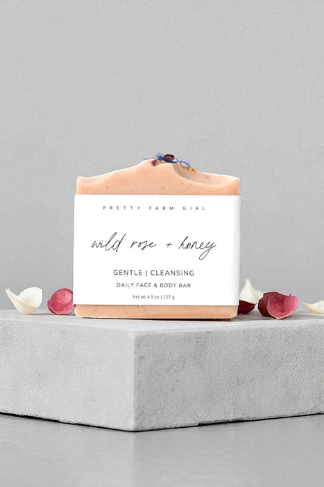 Wild Rose + Honey Handmade Tallow and Goat Milk Soap Bar