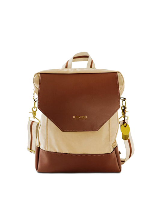 Corbin | Khaki Nylon + Brown Leather