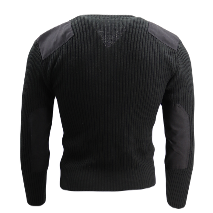 V-Neck Wool Blend Commando Sweater