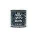 Candle container labeled 'All American Maker Pacific Woods' on a white background