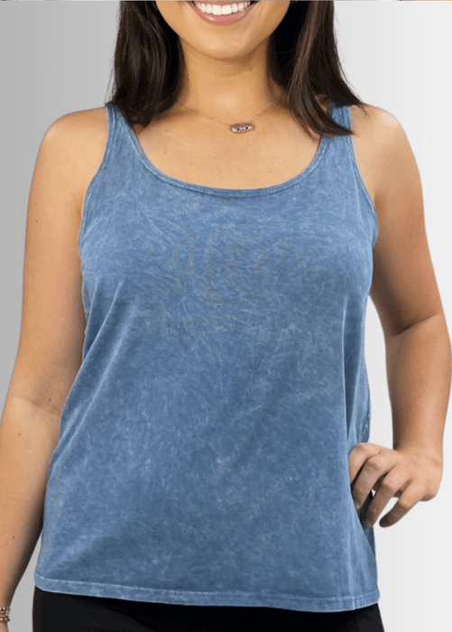 Twenty Four Seven Cotton Tank in Light Denim