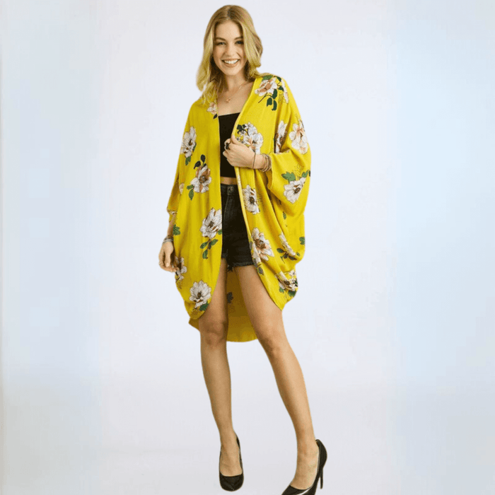 Cocoon Floral Kimono Cardigan
