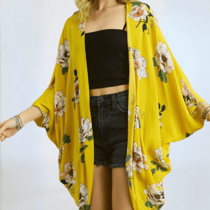 Cocoon Floral Kimono Cardigan