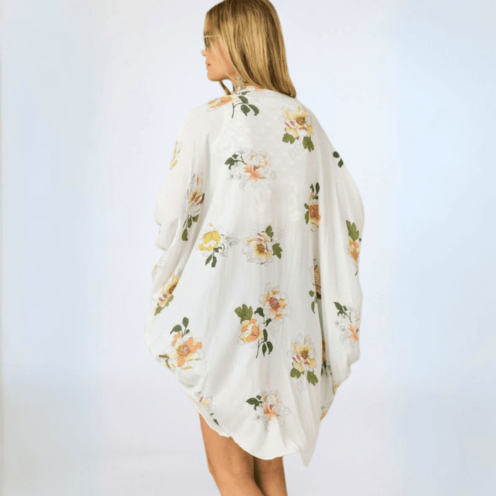 Cocoon Floral Kimono Cardigan