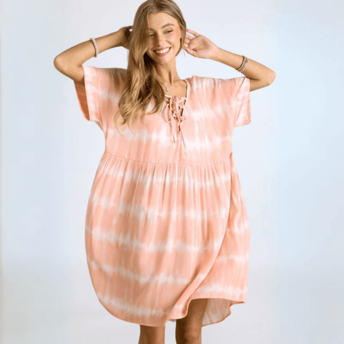 Lace-up Baby Doll Dress Made in USA