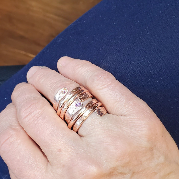 Crystal Embedded Wrap Around Ring