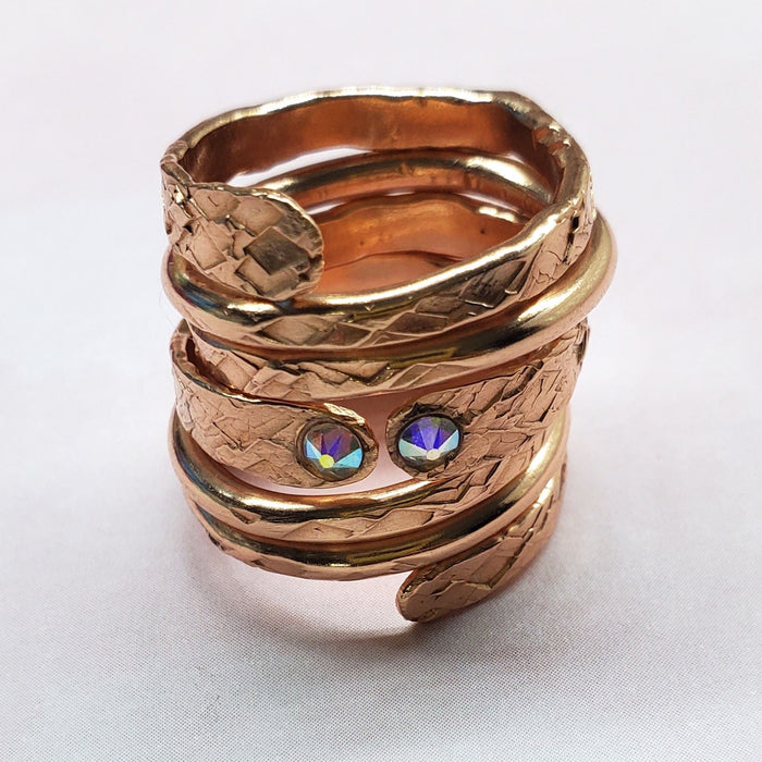 Crystal Embedded Wrap Around Ring