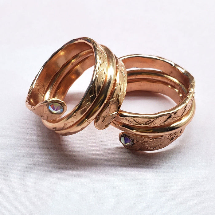 Crystal Embedded Wrap Around Ring
