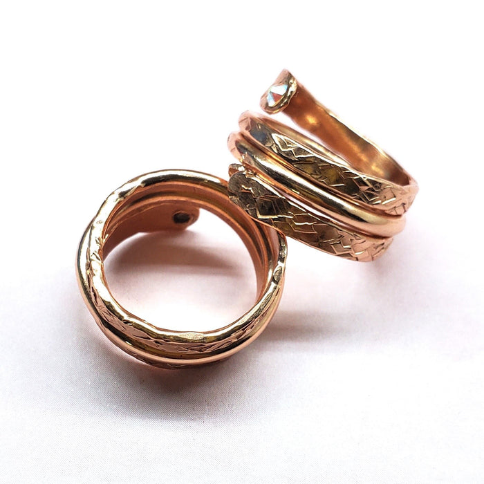 Crystal Embedded Wrap Around Ring